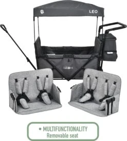 FableKids LEO X4Plus Opvouwbare Wagen Met Dak Fossil Grey 16 FableKids LEO X4Plus Opvouwbare Wagen Met Dak Fossil Grey -Outdoor Kampeerwinkel 1082x1200