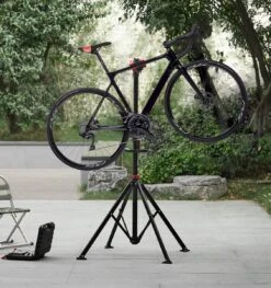 ACAZA Fiets Bevestigingsstandaard Met Snelsluiting, Gereedschapshouder En Stuurhouder, Lichte En Draagbare Reparatie Standaard Voor Fietsen, Zwart Statief -Outdoor Kampeerwinkel 1128x1200