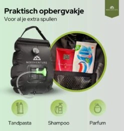 Needventure Solar Douche - Camping Douchezak - Buiten Douche - Tuindouche - Inclusief Thermometer - Waterzak Met Douchekop - 20L - Zwart 15 Needventure Solar Douche - Camping Douchezak - Buiten Douche - Tuindouche - Inclusief Thermometer - Waterzak Met Douchekop - 20L - Zwart -Outdoor Kampeerwinkel 1140x1200 2