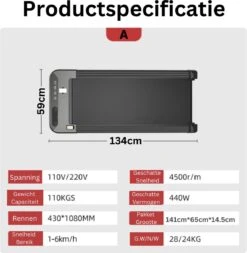 Merkloos Wandelband- Loopband Inklapbaar Met App- Walking Pad Extra Compact- Loopband Bureau-Zwart -Outdoor Kampeerwinkel 1171x1200