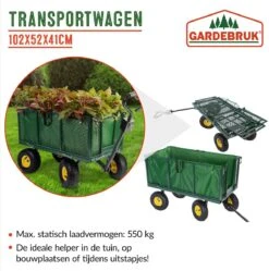 Gardebruk Bolderkar Binnenzeil - Belastbaar Tot 550 Kg – Groen -Outdoor Kampeerwinkel 1188x1200 3