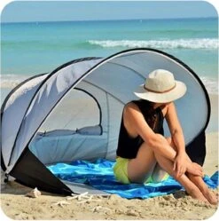 Deryan Luxe Pop Up Strandtent XXL - Anti-UV 50+ - Zilver -Outdoor Kampeerwinkel 1192x1200 2