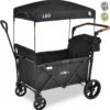 FableKids LEO X2 Lite Opvouwbare Handkar Met Dak Onyx Zwart -Outdoor Kampeerwinkel 1194x1200