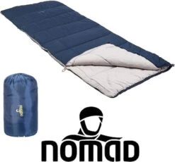 NOMAD® Brisbane Slaapzak | 205x80cm Blauw | Lichtgewicht & Kwalitatief | Dekenmodel Slaapzak | Incl Hoes -Outdoor Kampeerwinkel 1200x1118