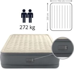 Intex Premaire II Elevated Queen Luchtbed - 2-persoons - 203x152x46 Cm -Outdoor Kampeerwinkel 1200x1123