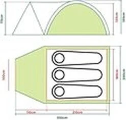 Coleman Darwin 3 Plus Koepeltent - 3-Persoons - Groen -Outdoor Kampeerwinkel 1200x1141