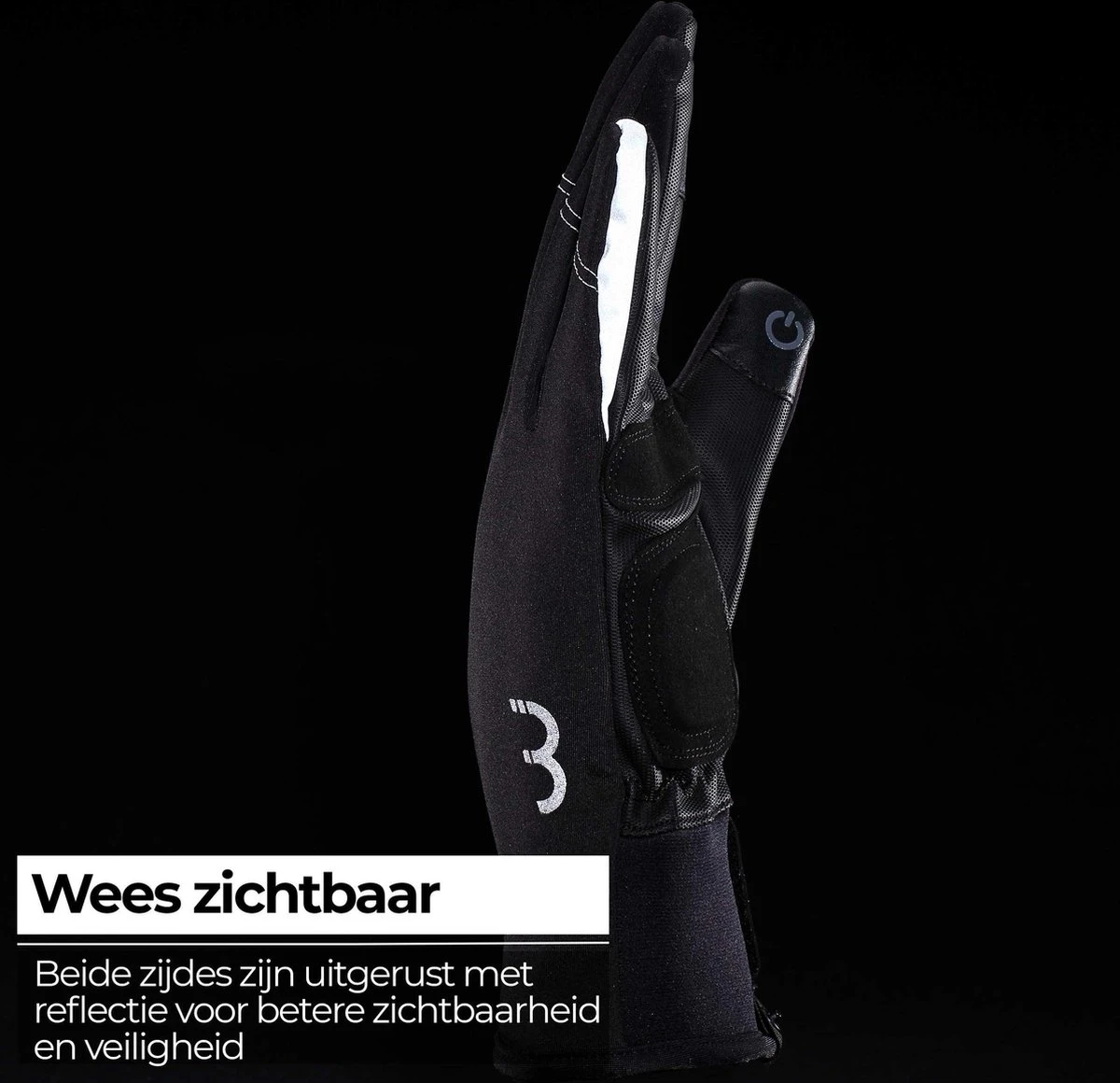 BBB Cycling ColdShield Fietshandschoenen Winter - Fiets Handschoenen Touchscreen - 0-10 ℃ - Winddicht - Zwart - Maat M 9 BBB Cycling ColdShield Fietshandschoenen Winter - Fiets Handschoenen Touchscreen - 0-10 ℃ - Winddicht - Zwart - Maat M - Afbeelding 7