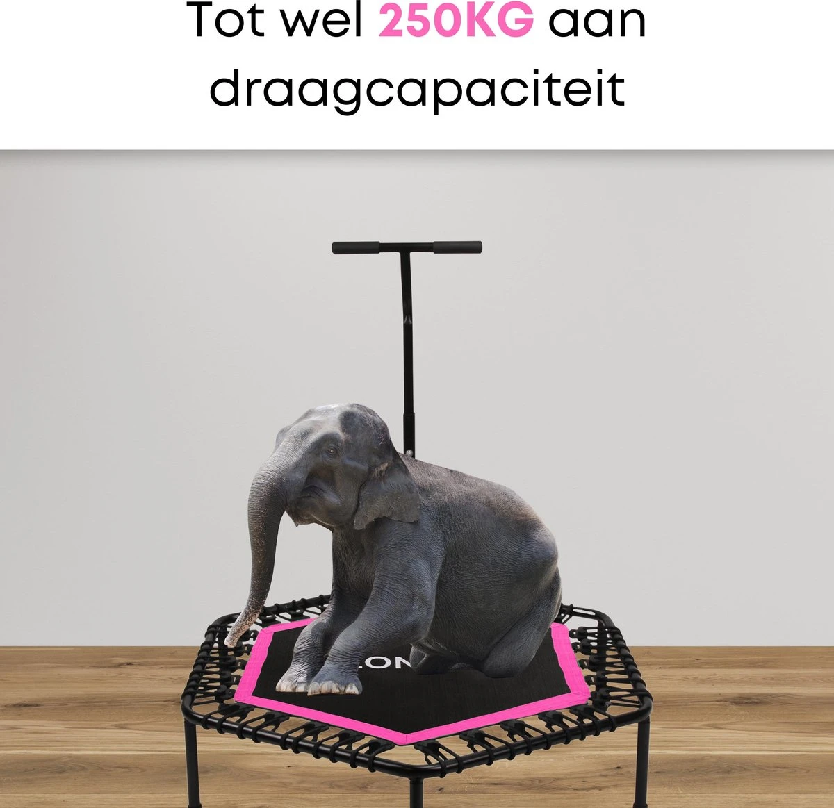 Zonovi Fitness Trampoline 250 Kilo – Mini Trampoline – Kleine Trampoline – Sport Trampoline – Met Elastieken – Zwart – Roze – 106 Cm – 42 Inch. 5 Zonovi Fitness Trampoline 250 Kilo – Mini Trampoline – Kleine Trampoline – Sport Trampoline – Met Elastieken – Zwart – Roze – 106 Cm – 42 Inch. - Afbeelding 3