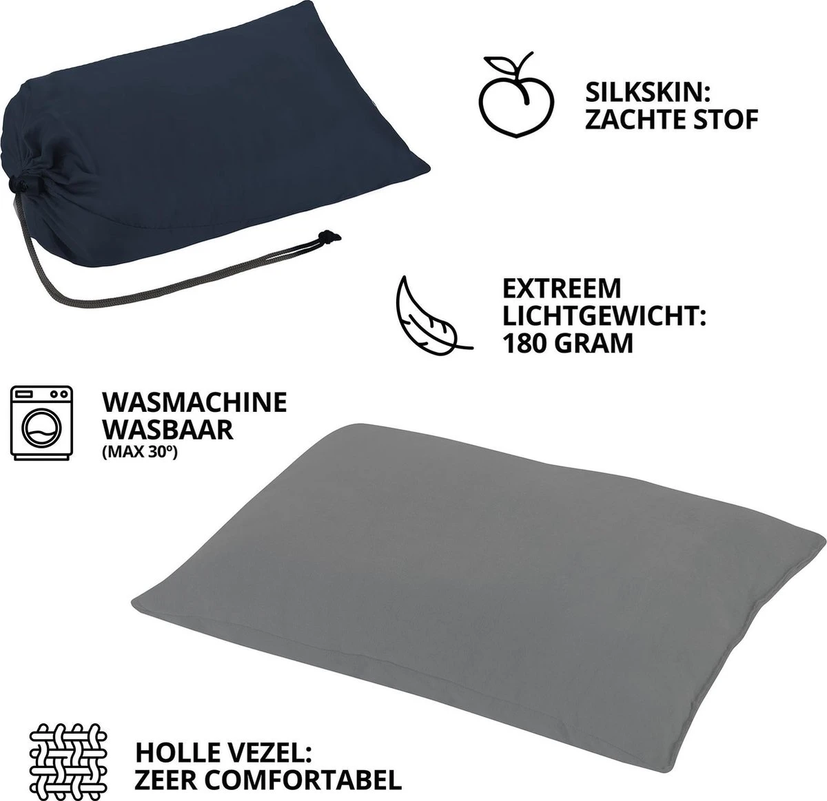 Dutch Mountains Slaapzak Goeree XL - Kussen 25x15cm - 220x90cm Katoenen Slaapzak - Tochtstrip 9 Dutch Mountains Slaapzak Goeree XL - Kussen 25x15cm - 220x90cm Katoenen Slaapzak - Tochtstrip - Afbeelding 7