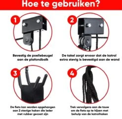 Century Goods Fietslift - Fietstakel - Fiets Ophangsysteem - Met Valbeveiliging | 60 Kg Draagkracht 12 Century Goods Fietslift - Fietstakel - Fiets Ophangsysteem - Met Valbeveiliging | 60 Kg Draagkracht -Outdoor Kampeerwinkel 1200x1178 2
