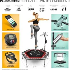 Sportstech Germany - HTX100 Smart Fitness-trampoline Met App -Outdoor Kampeerwinkel 1200x1181