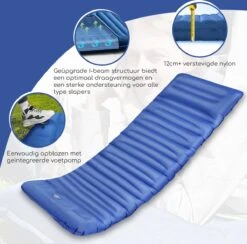 Hikr® Slaapmat 10cm+ Dikte - Comfortabel Luchtmatras - Zelfopblazend Met De Voet - TPU+40D Nylon - Slaapmatje Eenpersoons En Uit Te Breiden Tot Tweepersoons - Slaapmat Met Ingebouwde Pomp -Outdoor Kampeerwinkel 1200x1186 2