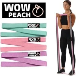 WOW PEACH - WITHOUT LEMONS - Totall Body Weerstandsbanden Van Hoge Kwaliteit - Set Van 3 - Katoenen Fitness Elastiek Van Premium Materiaal - LONG BAND - FITNESS - BootyBands -Outdoor Kampeerwinkel 1200x1198 7