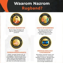 NAZROM® Rugbrace - Rugband Voor Onderrug - Rug & Houding Corrector Voor Onmiddellijke Rugondersteuning, Pijnverlichting En Draagcomfort - Postuur Corrector - XL -Outdoor Kampeerwinkel 1200x1198 8