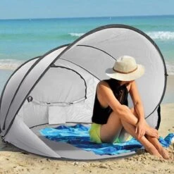Deryan Luxe Pop Up Strandtent XXL - Anti-UV 50+ - Zilver -Outdoor Kampeerwinkel 1200x1200 116