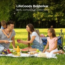 LifeGoods Bolderkar - Opvouwbaar - Tot 120KG - 103L - Extra Draagtas En Duwstang - Wasbaar Polyester - 98x45cm - Blauw/Grijs 18 LifeGoods Bolderkar - Opvouwbaar - Tot 120KG - 103L - Extra Draagtas En Duwstang - Wasbaar Polyester - 98x45cm - Blauw/Grijs -Outdoor Kampeerwinkel 1200x1200 123