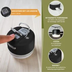 Skandika Campinglamp Tarfala – Tentlampen – Campinglampen – Kampeerlamp – Tentlamp Oplaadbaar, Traploos Dimbaar, Ophanghaak, USB Aansluiting – 3600 MAh Powerbank – Warm Wit, Koel Wit, 110 H Batterij – Tentlamp Buiten – Energieklasse A ++ - Zwart 12 Skandika Campinglamp Tarfala – Tentlampen – Campinglampen – Kampeerlamp – Tentlamp Oplaadbaar, Traploos Dimbaar, Ophanghaak, USB Aansluiting – 3600 MAh Powerbank – Warm Wit, Koel Wit, 110 H Batterij – Tentlamp Buiten – Energieklasse A ++ - Zwart -Outdoor Kampeerwinkel 1200x1200 139