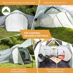 Skandika Bern 4 Koepeltent - Koepeltent - Tenten - 4 Persoons Kampeertent Met Panoramisch Dakraam, 2 Slaapcabines, Grondzeil, 210 Cm Stahoogte, Waterdicht, 4000 Mm Waterkolom - Grote Outdoor Familie Tent, Kampeertent - Grijs 11 Skandika Bern 4 Koepeltent - Koepeltent - Tenten - 4 Persoons Kampeertent Met Panoramisch Dakraam, 2 Slaapcabines, Grondzeil, 210 Cm Stahoogte, Waterdicht, 4000 Mm Waterkolom - Grote Outdoor Familie Tent, Kampeertent - Grijs -Outdoor Kampeerwinkel 1200x1200 144