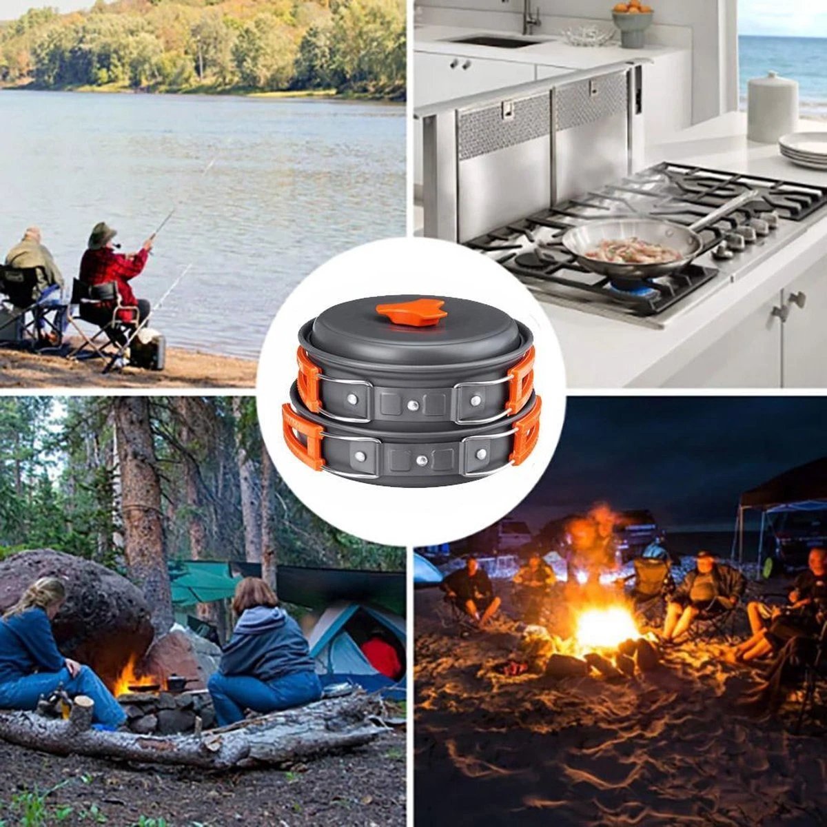 Camping Outdoor Kookset 13-delig Camping Servies En Pannen Pannenset Keukengerei - BPA-vrij & Geen Giftige Stoffen - Opvouwbaar & Licht - Ideaal Voor Reizen, Festival, Wandelen 10 Camping Outdoor Kookset 13-delig Camping Servies En Pannen Pannenset Keukengerei - BPA-vrij & Geen Giftige Stoffen - Opvouwbaar & Licht - Ideaal Voor Reizen, Festival, Wandelen - Afbeelding 8