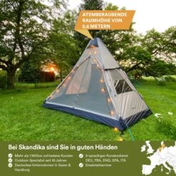 Skandika Tipi Kotona Air Opblaasbare Tent – Opblaasbare Tenten - 4 Persoons Tipi Tent – Tenten - Campingtent – Ingenaaide Tentvloer – Muggengaas – 260 Cm Stahoogte – 490 X 370 X 260 (L X B X H) – Outdoor, Camping, Tuin – Luchttent - Kamperen - Beige -Outdoor Kampeerwinkel 1200x1200 256