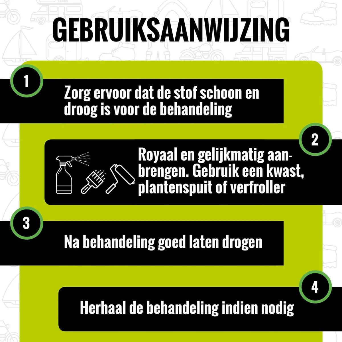 Ultramar - Sprayhood & Tent Protector 1L - Impregneermiddel Voor Bootkap, Tent, Cabriodak - Maakt Waterdicht En Geeft Extra Bescherming 6 Ultramar - Sprayhood & Tent Protector 1L - Impregneermiddel Voor Bootkap, Tent, Cabriodak - Maakt Waterdicht En Geeft Extra Bescherming - Afbeelding 4