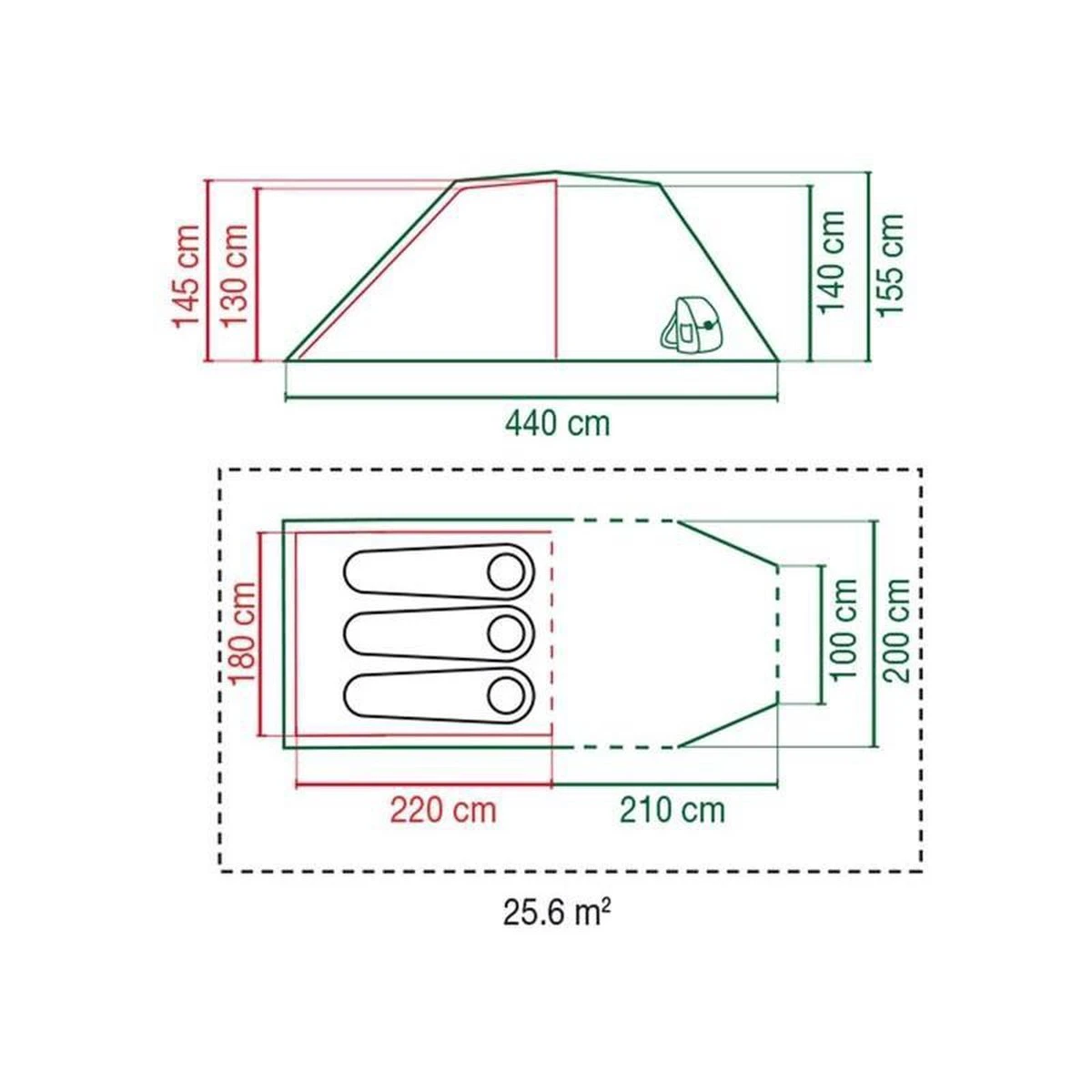Coleman Chimney Rock 3 Plus Tunneltent - Verduisterend - 3-Persoons 7 Coleman Chimney Rock 3 Plus Tunneltent - Verduisterend - 3-Persoons - Afbeelding 5