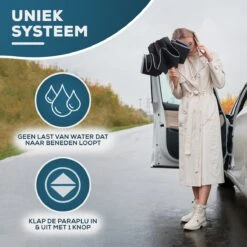Stormparaplu - Opvouwbaar - 105 CM - Paraplu - Automatisch In En Uit Klapbaar - Stormbestendig Tot 140 Km/h - Luxe Beschermhoes -Outdoor Kampeerwinkel 1200x1200 370