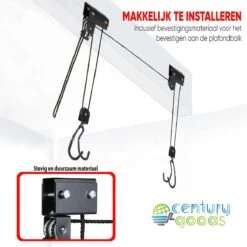 Century Goods Fietslift - Fietstakel - Fiets Ophangsysteem - Met Valbeveiliging | 60 Kg Draagkracht 13 Century Goods Fietslift - Fietstakel - Fiets Ophangsysteem - Met Valbeveiliging | 60 Kg Draagkracht -Outdoor Kampeerwinkel 1200x1200 390