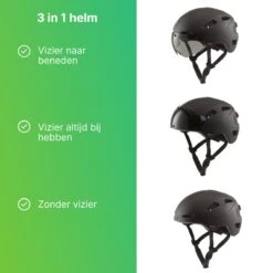 GOOFF® PILOT 3 In 1 Snorscooterhelm Met Afneembaar Vizier - Matzwart - Lichtgewicht Snorfiets Helm - NTA Gecertificeerd Speed Pedelec Helm - Geschikt Voor Blauw Kenteken Snorscooter En Snorfiets - Maat XL - Voor Vrouwen En Mannen -Outdoor Kampeerwinkel 1200x1200 414