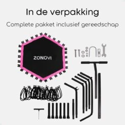 Zonovi Fitness Trampoline 250 Kilo – Mini Trampoline – Kleine Trampoline – Sport Trampoline – Met Elastieken – Zwart – Roze – 106 Cm – 42 Inch. 17 Zonovi Fitness Trampoline 250 Kilo – Mini Trampoline – Kleine Trampoline – Sport Trampoline – Met Elastieken – Zwart – Roze – 106 Cm – 42 Inch. -Outdoor Kampeerwinkel 1200x1200 573