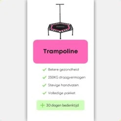 Zonovi Fitness Trampoline 250 Kilo – Mini Trampoline – Kleine Trampoline – Sport Trampoline – Met Elastieken – Zwart – Roze – 106 Cm – 42 Inch. 19 Zonovi Fitness Trampoline 250 Kilo – Mini Trampoline – Kleine Trampoline – Sport Trampoline – Met Elastieken – Zwart – Roze – 106 Cm – 42 Inch. -Outdoor Kampeerwinkel 1200x1200 575
