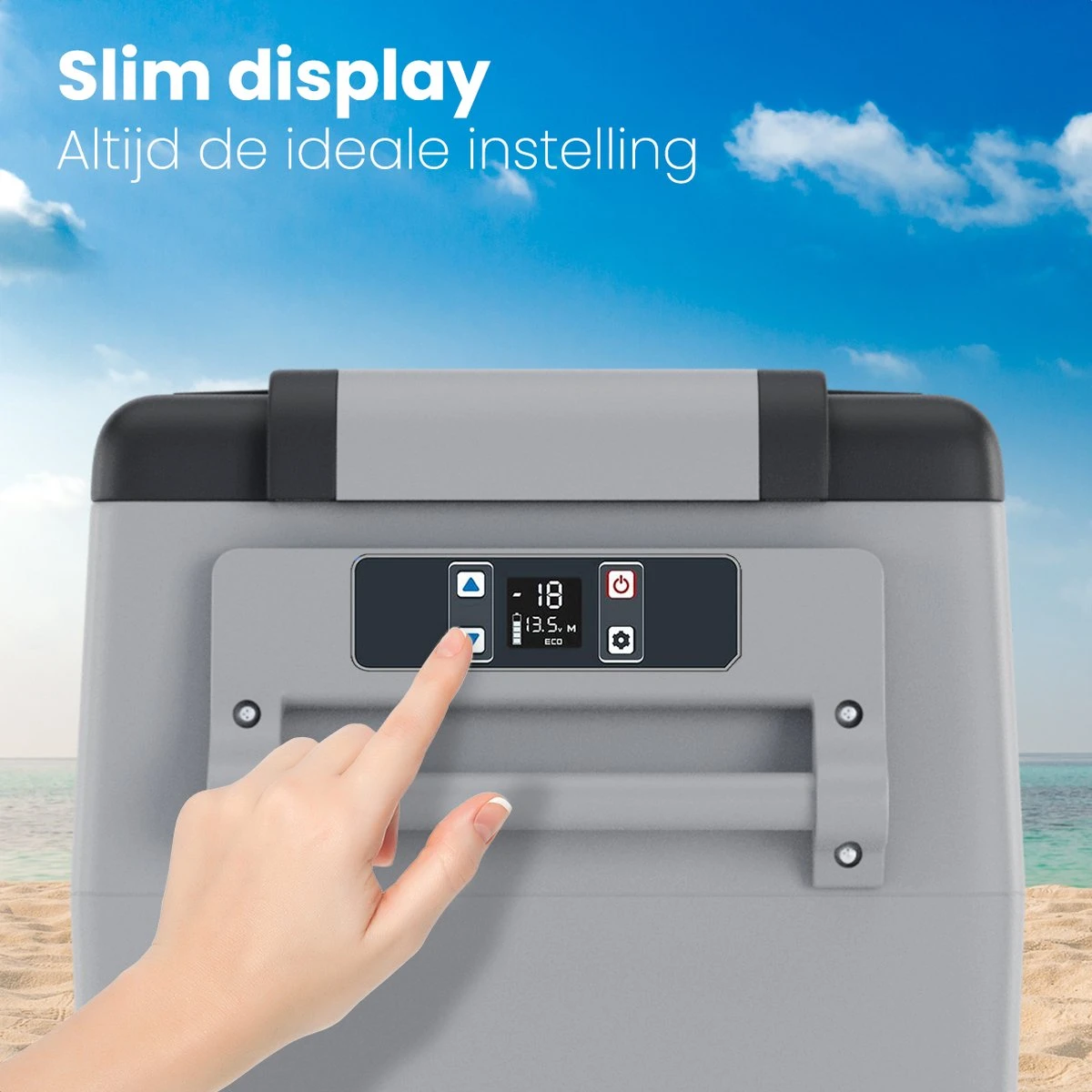 Auronic Elektrische Koelbox - 30.4L - Compressor - 12V En 240V - Grijs 11 Auronic Elektrische Koelbox - 30.4L - Compressor - 12V En 240V - Grijs - Afbeelding 9