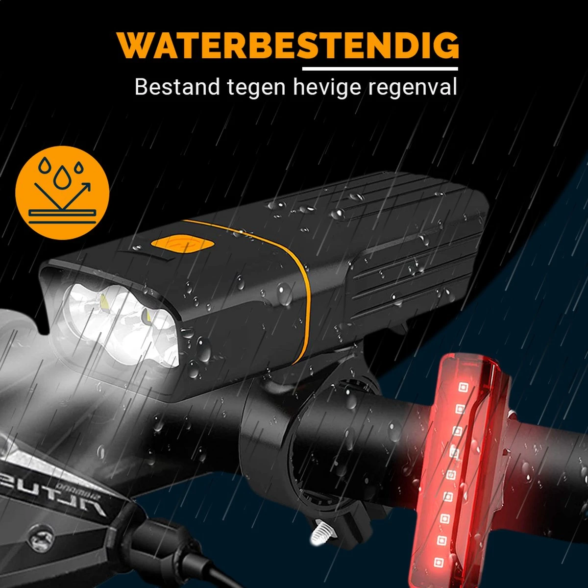 AXIMO Fietsverlichting 500 Lumen - Fietslamp USB Oplaadbaar LED - Voorlicht En Achterlicht - Fietslicht Set 8 AXIMO Fietsverlichting 500 Lumen - Fietslamp USB Oplaadbaar LED - Voorlicht En Achterlicht - Fietslicht Set - Afbeelding 6