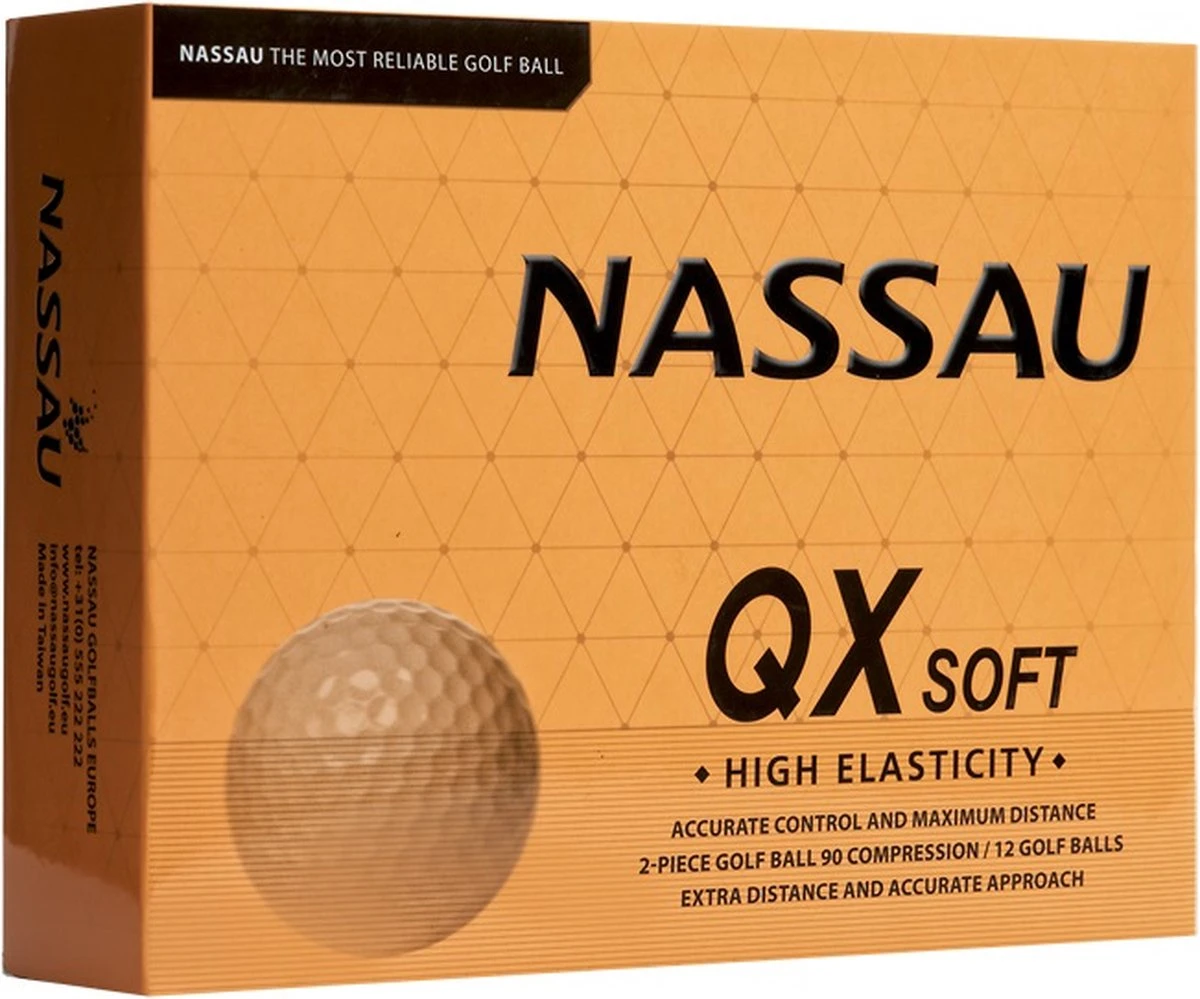 Nassau QX Soft - Golfballen - 12 Stuks - Oranje 5 Nassau QX Soft - Golfballen - 12 Stuks - Oranje - Afbeelding 3