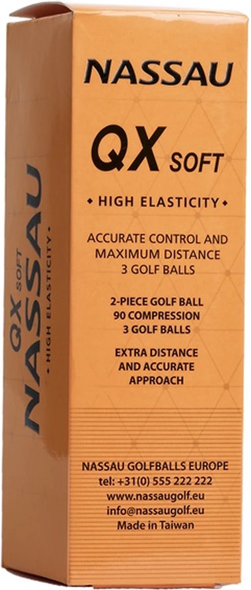 Nassau QX Soft - Golfballen - 12 Stuks - Oranje 4 Nassau QX Soft - Golfballen - 12 Stuks - Oranje - Afbeelding 2