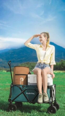 Flextail Gear Bolderkar Opvouwbaar Ezy Wagon - Tot 100KG - Wielen Loskoppelbaar - Zwart -Outdoor Kampeerwinkel 674x1200