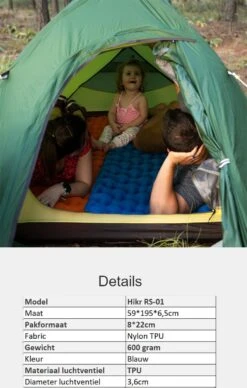 Hikr® Luchtbed - Slaapmat - Opblaasbaar Matras - Lichtgewicht - Outdoor - Camping - Hiking & Wandelen -Outdoor Kampeerwinkel 764x1200