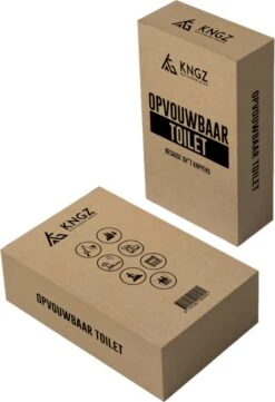 KNGZ Outdoor Gear – Camping Toilet – Nieuw Model – Biologisch Afbreekbare Zakjes – Opvouwbare Camping Toilet Met Deksel – Camping Toilet Hoge Zit – Draagbare WC Emmer Volwassen – Draagbaar Mobiel Potje – Nachtemmer – Opvouwbaar Toilet – Kamperen -Outdoor Kampeerwinkel 821x1200